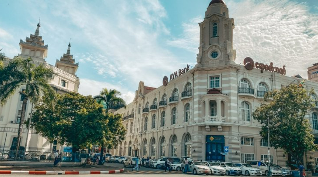 Yangon colonial buildings